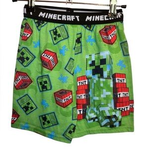 💥Minecraft Creeper Kids Pajama Bottoms - Green 4/5